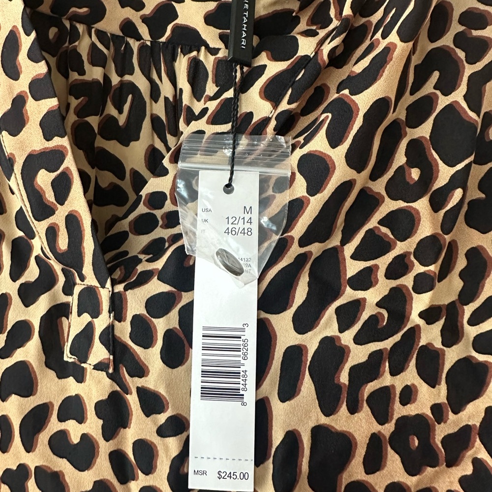 ELIE TAHARI animal print size M top